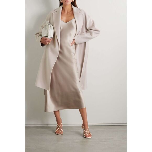 Joseph Double Face Cashmere Wool Blend Cenda Full Length Long Coat Open Front XL - Picture 16 of 16